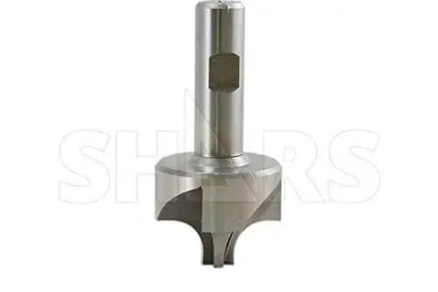 Pro Grade 3/8 In Radius HSS Corner-Rounding End Mill With 3/4 In Weldon Shank, 4 Flute Right-Hand Cut, front view