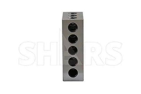 Front view of Ultra Precision 123 Block Set With 4 Pairs 2 X 1 X 3 Inch Hardened Steel Precision Blocks 23 Holes Tolerance.0002 Inches