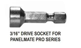 3/16 inch drive socket for PanelMate Pro Series storm panel anchors