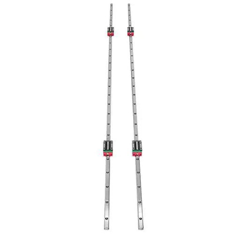 Pro Grade Linear Guide Rail Kit 2x HSR15 1500mm Rails With 4 Pillow Block Bearings For CNC Routers Grinding Machines And Industrial Equipment Plug And Play Ready To Install.