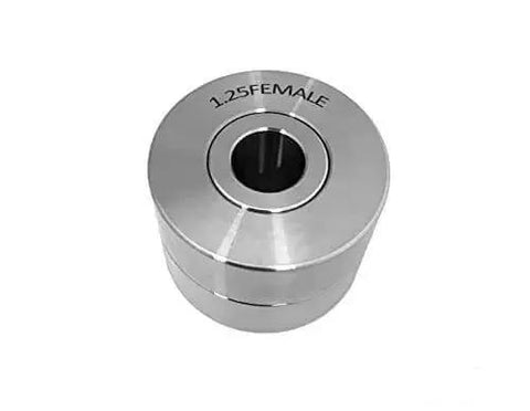 1.25 inch die from 7 Piece Dimple Die Set For Auto Body Panels Includes 1/2 Inch, 3/4 Inch, 1 Inch, 1 1/4 Inch, 1 1/2 Inch, 1 3/4 Inch And 2 Inch Dies CNC Machined From SAE 8620 Steel With Rockwell 80 Case Hardened, Pro Grade Dimpling Kit For Panels