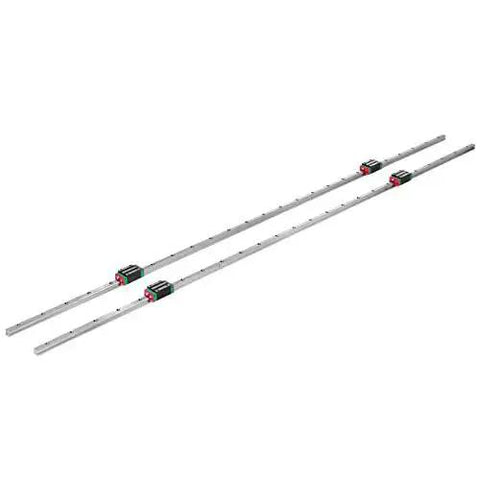 Pro Grade Linear Guide Rail Kit 2x HSR15 1500mm Rails With 4 Pillow Block Bearings For CNC Routers Grinding Machines And Industrial Equipment Plug And Play Ready To Install