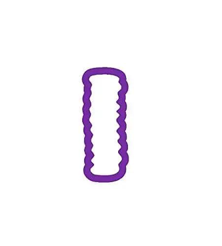 Purple Crinkle Fry Cookie Cutter Set 1 to 7 Inch 3D Printed Food Safe PLA Cutter for Cookies Fondant and Polymer Clay with a Crinkle Edge