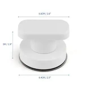 Two Pack Strong Suction Cup Handles For Glass Mirror Tile And Drawer Doors With Up To 7.5 Kilogram Load Capacity Durable ABS Construction Improved Grip