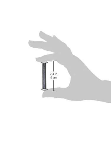Binding Post With Screws One Quarter Inch Diameter Two Inch Length Steel With Zinc Finish Heavy Duty Terminal Hardware held by a hand