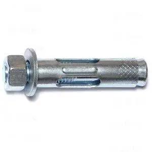 Hex Nut Sleeve Anchors One Half Inch Diameter Two And A Quarter Inch Length Zinc Plated Steel Pack Of 25 For Concrete And Masonry Projects