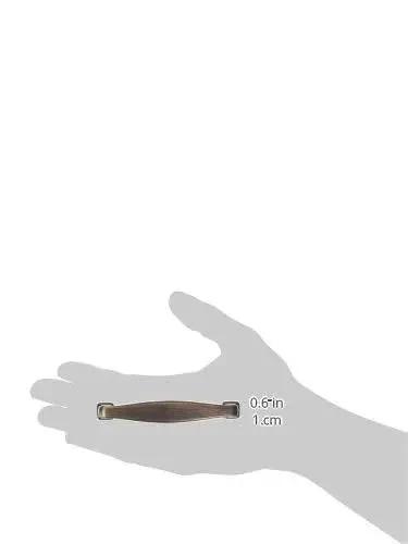 Oil Rubbed Bronze Cabinet Pulls Set Of 10, Modern Door And Drawer Handles, 3.5 Inch Center To Center (89mm), hand for scale.