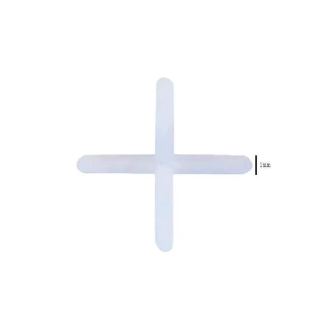 500 Pieces White Plastic Tile Spacers Pro Grade 1mm Spacing For Glue Down Installation Square Edge Geometric Pattern Ideal For Granite Porcelain And Marble Tiling
