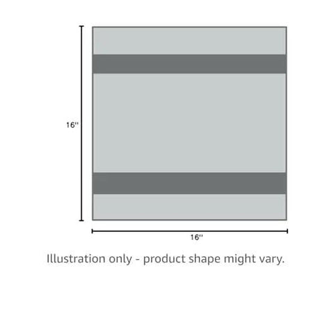 Ultra Thick 800GSM Microfiber Towels For Cars Pack Of 4 16 X 16 Inches Blue Gray Lint Free Streak Free showing dimensions.