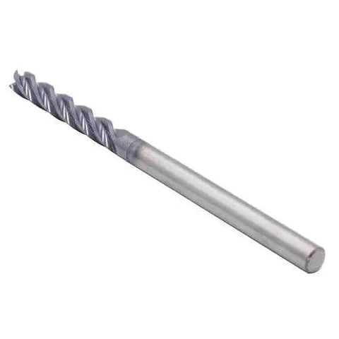 Pro Grade Solid Carbide Long End Mill With AlTiN Coating For Tough Metals 30 Degree Helix Four Flute 1/4 Inch Cutting Diameter