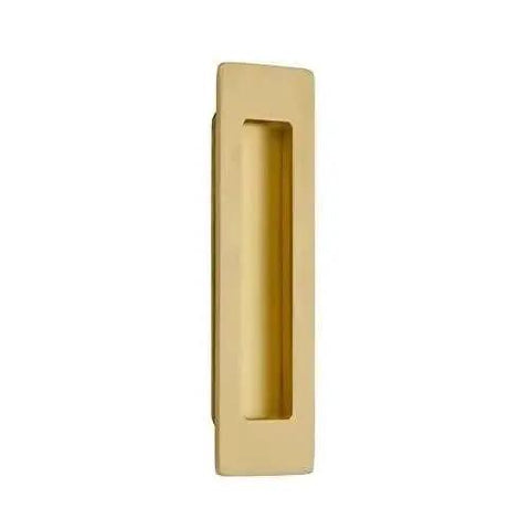 Modern Rectangular Flush Pull Handle In Flat Black Finish One And Three Quarters Inches Wide By Six Inches Long Sleek Minimalist