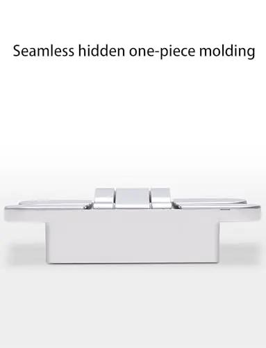 Concealed Three Way Adjustable Silent Hinges Set Hidden Door Hinges 180 Degree Opening 246mm X 34mm side view