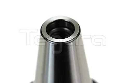 Close-up of CAT40 ER25 2.5 Inch Projection Collet Chuck Tool Holder, showing top view with metal finish.