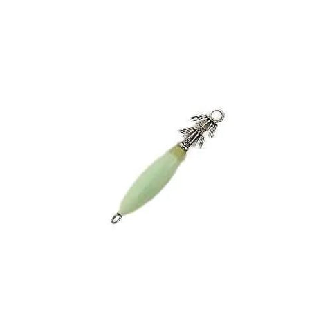 4.25 Inch Glow In The Dark Squid Jigs, 30 Piece Night Fishing Set With Swivel Hook Assembly and Fluorescent PVC Body