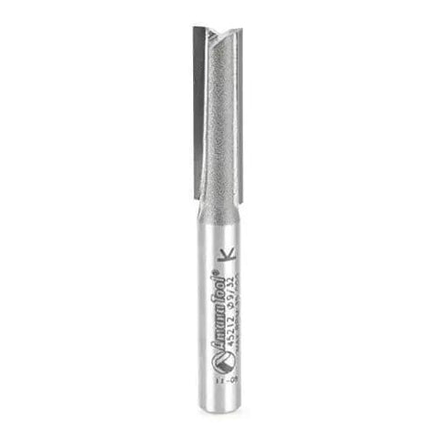 Pro Grade Solid Carbide Straight Plunge CNC Router Bit For Wood High Production With Diameter Nine Thirty Two Cutting Height One Inch