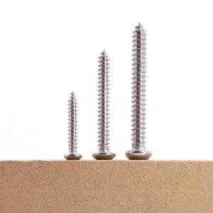 All Purpose Button Head Socket Cap Screws Set M5 X 45mm 304 Stainless Steel 18/8 With 3mm Hex Drive Self Tapping Point full view