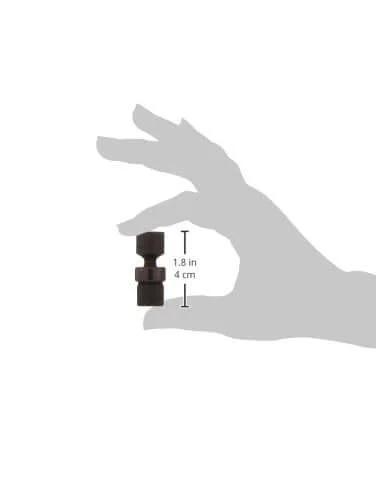 1/4-Inch Drive 11mm Universal Impact Socket, 6-Point Design, CR-MO Alloy Steel, shown held in hand for size reference.