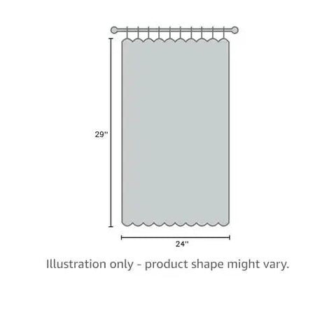 Illustration of RV Blackout Window Curtains Set Two Panels 29 Inch Wide Cafe Short Kitchen Drapes for Travel Trailer RV