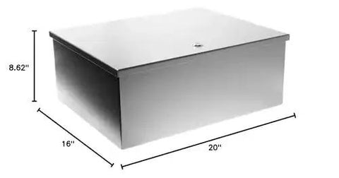 N1C Series NEMA 1 Hinged Door Wall Mount Enclosure Built Tough Steel Medium 20x16x8.625 Inches ANSI 61 Gray Finish UL CSA Listed