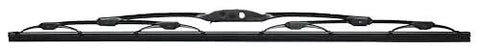WeatherBeater 22 Inch Wiper Blades Pack of 2 With OEM Quality Durability, front view of black blade with steel frame and rubber edge.