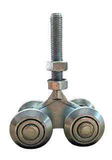 Heavy Duty Track Roller Wheels Two Pack for Beam Trolley System, 450 Lbs Weight Capacity, Trolley Rollers for Barn Doors and Shed Doors