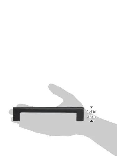 Emtek Trail Pull 6 Inch Center To Center Cabinet Pull Made In The United States Premium Cabinet Hardware For Kitchen And Bath Cabinets With Durable Zinc Construction Easy To Install Designed For Traditional And Modern Furniture Finishes Including Crystal shown against hand for scale