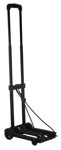 EZ Roll Luggage Cart with Lightweight Aluminum Frame, push button telescopic handle, holds up to 77 lbs, extends to 38 inches.