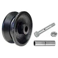 3 Inch By 1 And A Quarter Inch Barn Door V Groove Cast Iron Wheel Kit Heavy Duty 350 Lbs Capacity With Swivel And Fixed Options
