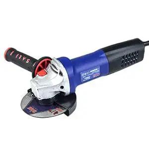 Angle grinder with attached 50 Pack 4.5 Inch Cut Off Wheels Thin 0.047 Inch For Metal Stainless On 7/8 Arbor