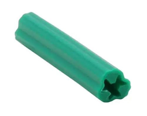 Expanding Plastic Screw Anchors With One Quarter Inch Hole And One And A Half Inch Length Pack Of 100 For Concrete Tile And Marble, green