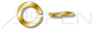 2500 Pieces Size 6 Split Lock Washers Silicon Bronze for Secure Fastening, shown in a side and front view.