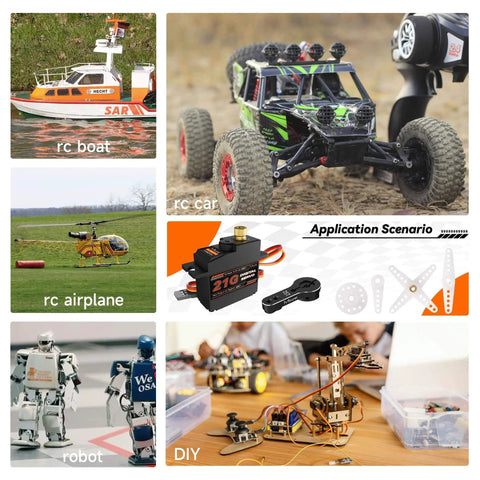 21G Micro Servo Motor Metal Geared Mini Digital Servo Kit with 25T Horn for 1/14 1/16 RC Car Robot Helicopte (1)