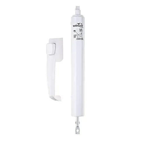 Corrosion Resistant Screen Door Hardware Kit With Pneumatic Closer And Push Button Latch For Out Swinging Doors White