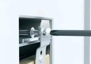 Adjustable Outlet Spacer 10 Pack Kit With Micro-Adjustable Patented Catch Pin Design For Precise Wall Plate Alignment close-up