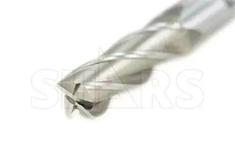 Pro Grade Five Sixteenths Inch HSS End Mill With Four Flutes Center Cut Right Hand Cut Three Quarters Inch Flute Length Three Eighths Inch Shank