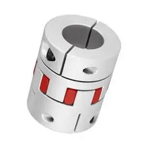 Aviation Aluminum Shaft Coupling With 12.7 To 19mm Bore 35mm Diameter And 50mm Length Plum Shaped Top Wire Clamp