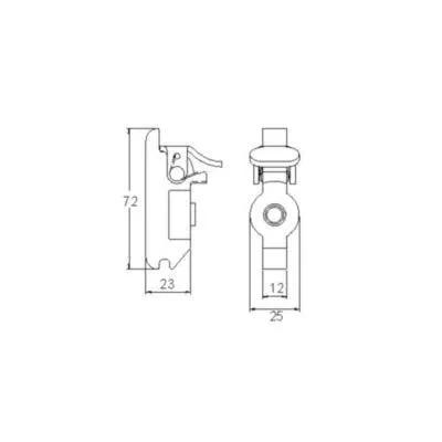 Diagram of 10 Pack E Track Threaded Fittings For E Track Cargo Tie Down System with measurements and dimensions shown.
