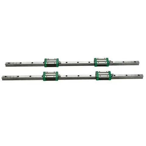 Two Piece Linear Rail Kit with Rails and HSR20 Bearing Blocks for DIY CNC Routers Lathes and Mills Linear Motion Slide System