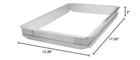 Half Size Aluminum Sheet Pan Extender With 2 Inch High Walls Flat Top Edges For Easy Grip Stackable Built To Last For Daily Commercial Use