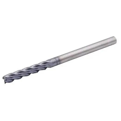 Pro Grade Solid Carbide Long End Mill With AlTiN Coating For Tough Metals 30 Degree Helix Four Flute 1/4 Inch Cutting Diameter