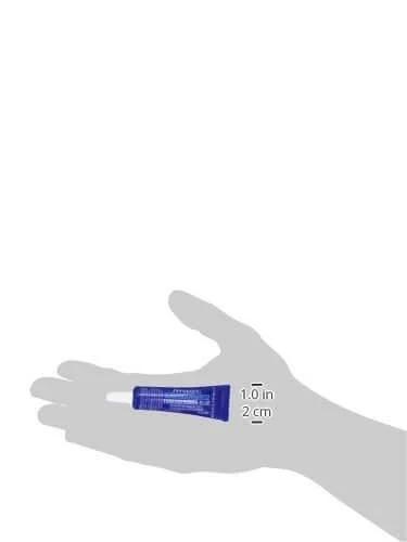 Blue Thread Locker Medium Strength That Locks Bolts And Nuts Down Tight, 6 Ml Bottle, Pack Of 12 in hand for size comparison