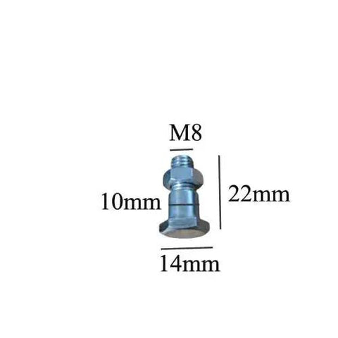 M8 bolt from 4 Piece Motorcycle Kickstand Bolt and Nut Set M8 and M10 Hex Head Screws With Nuts for Dirt Bike Pit Bike