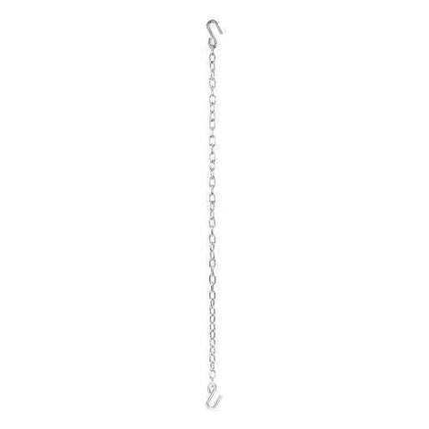 48 Inch Trailer Safety Chain With Three Eighths Inch S Hooks, Grade 30 Chain, Two Thousand Pound Break Strength For Towing