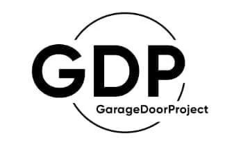 Logo of GDP GarageDoorProject with bold letters and circular design.