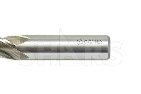 Pro Grade Five Sixteenths Inch HSS End Mill With Four Flutes Center Cut Right Hand Cut Three Quarters Inch Flute Length Three Eighths Inch Shank Overall Length Two And A Half Inches By Shars.