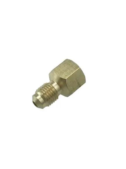 Brass fitting for Oil Burner Fuel Pressure Test Gauge Zero To Two Hundred PSI with 3/16 inch nozzle or 1/8 inch gauge port