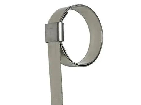 Junior Three Eighths Inch Wide Heavy Duty Stainless Steel Clamp 201 Grade With Smooth Inside Diameter For Zero Leak Paths