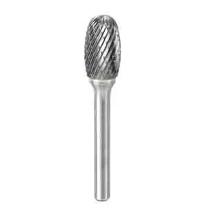 3/8 Inch SE-3 Oval Double Cut Bur Solid Carbide For Precision Deburring And Finishing In Ferrous Metals, ideal for steel and aluminum.