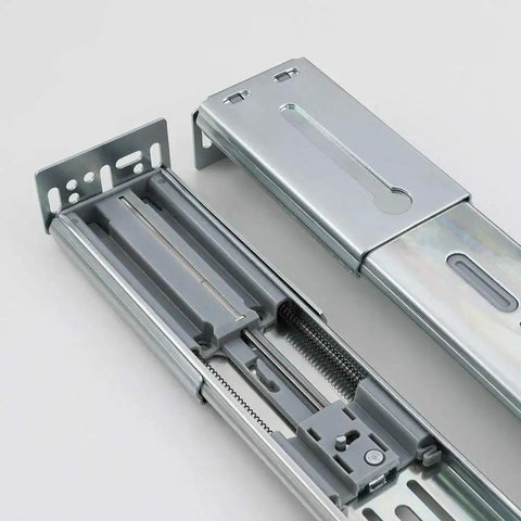22 Inch Side Mount Soft Close Drawer Slides With Full Extension Three Fold Ball Bearing Drawer Glides 100 Pound Capacity