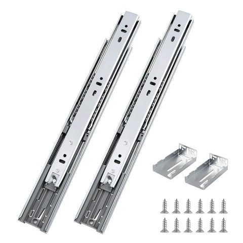 10 Pairs 22 Inch Rear And Side Mount Drawer Slides With Rear Mounting Brackets Heavy Duty Ball Bearing Soft Close Glides
